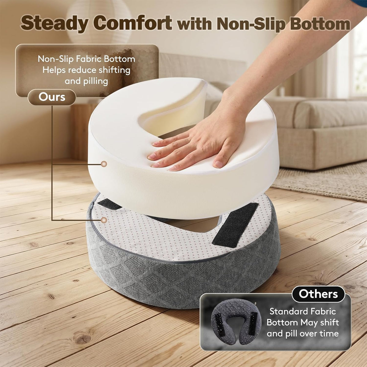 Bed Massage Head Holder & Face Cradle with Pillow for 6-18" Mattress for Home Spa