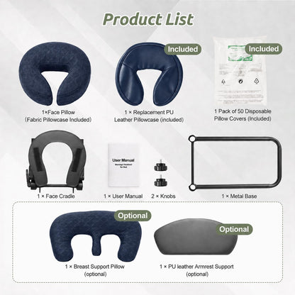 Massage Headrest for Bed for 6-17" Mattress for Home Spa