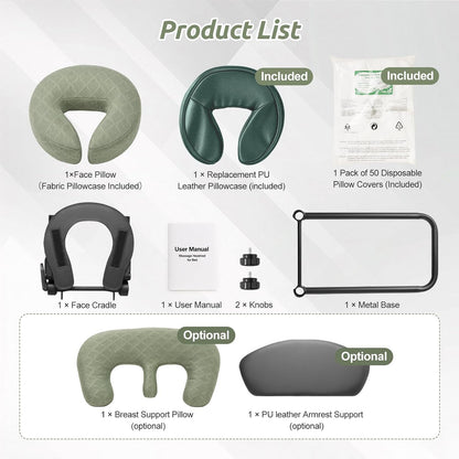 Massage Headrest for Bed for 6-17" Mattress for Home Spa