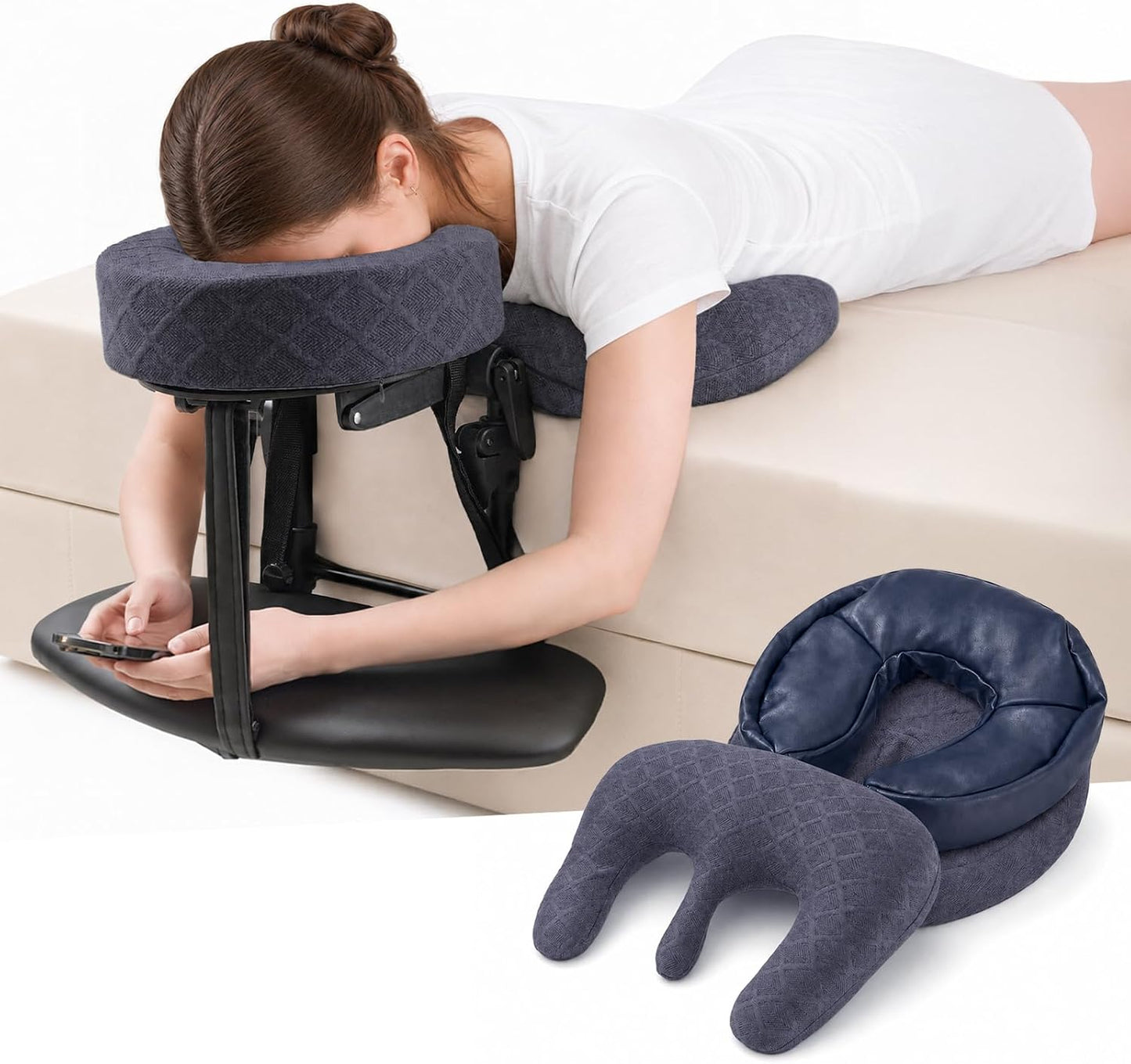 Massage Headrest for Bed for 6-17" Mattress for Home Spa