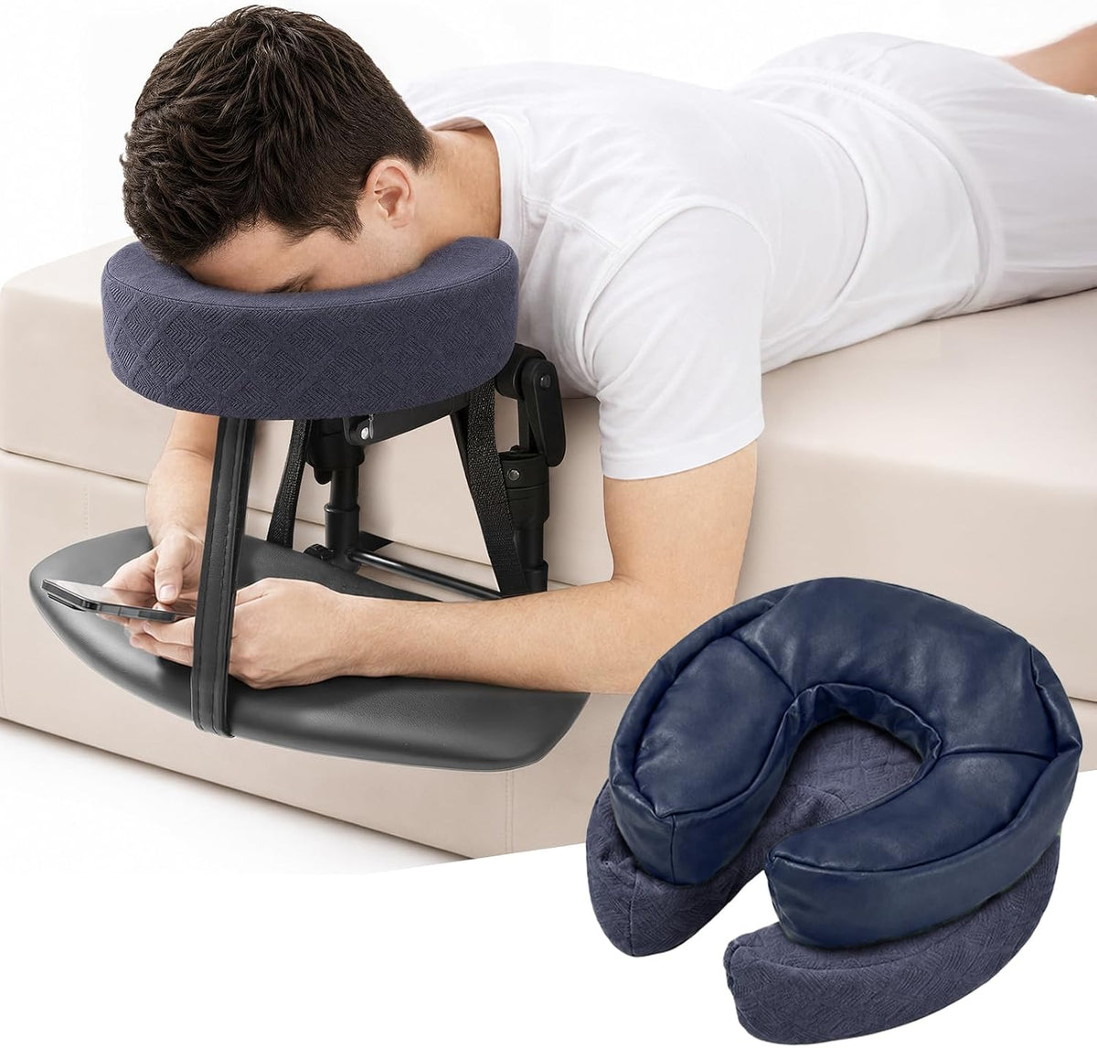 Massage Headrest for Bed for 6-17" Mattress for Home Spa