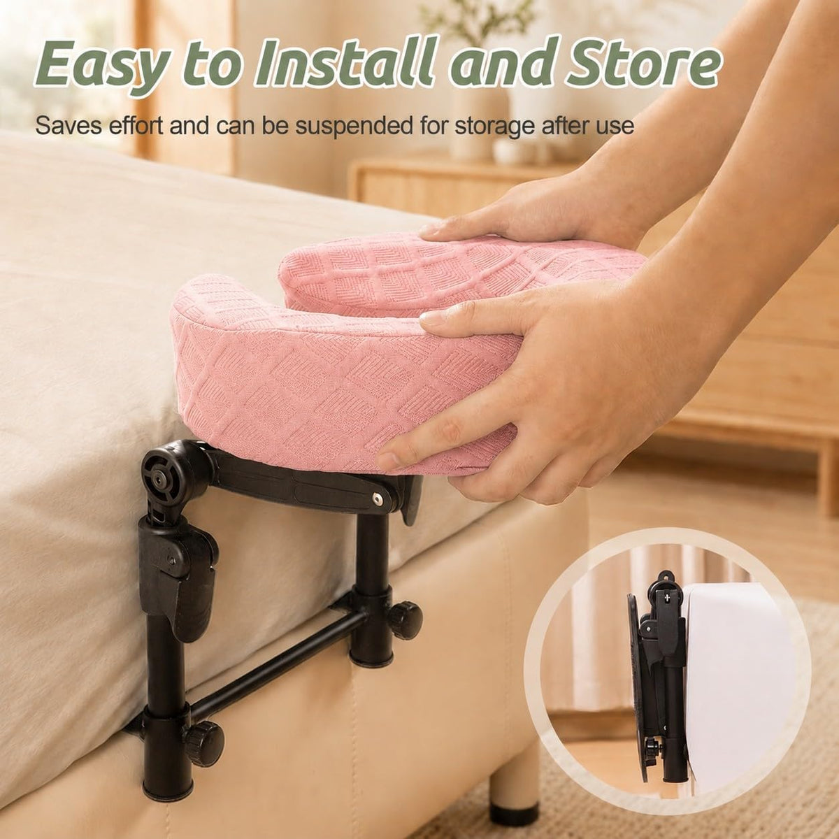 Massage Headrest for Bed for 6-17" Mattress for Home Spa