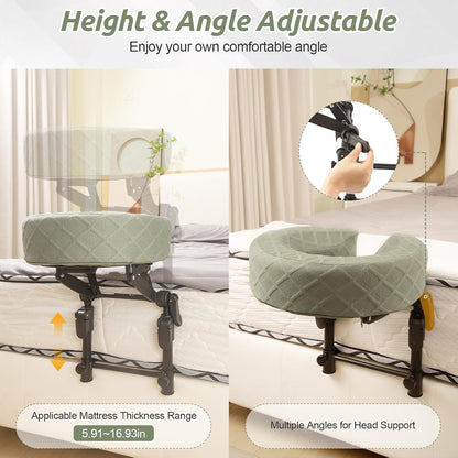 Massage Headrest for Bed for 6-17" Mattress for Home Spa