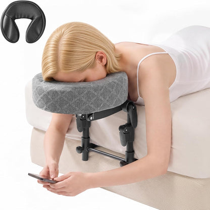 Bed Massage Head Holder & Face Cradle with Pillow for 6-18" Mattress for Home Spa
