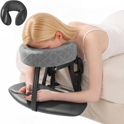 Bed Massage Head Holder & Face Cradle with Pillow for 6-18" Mattress for Home Spa