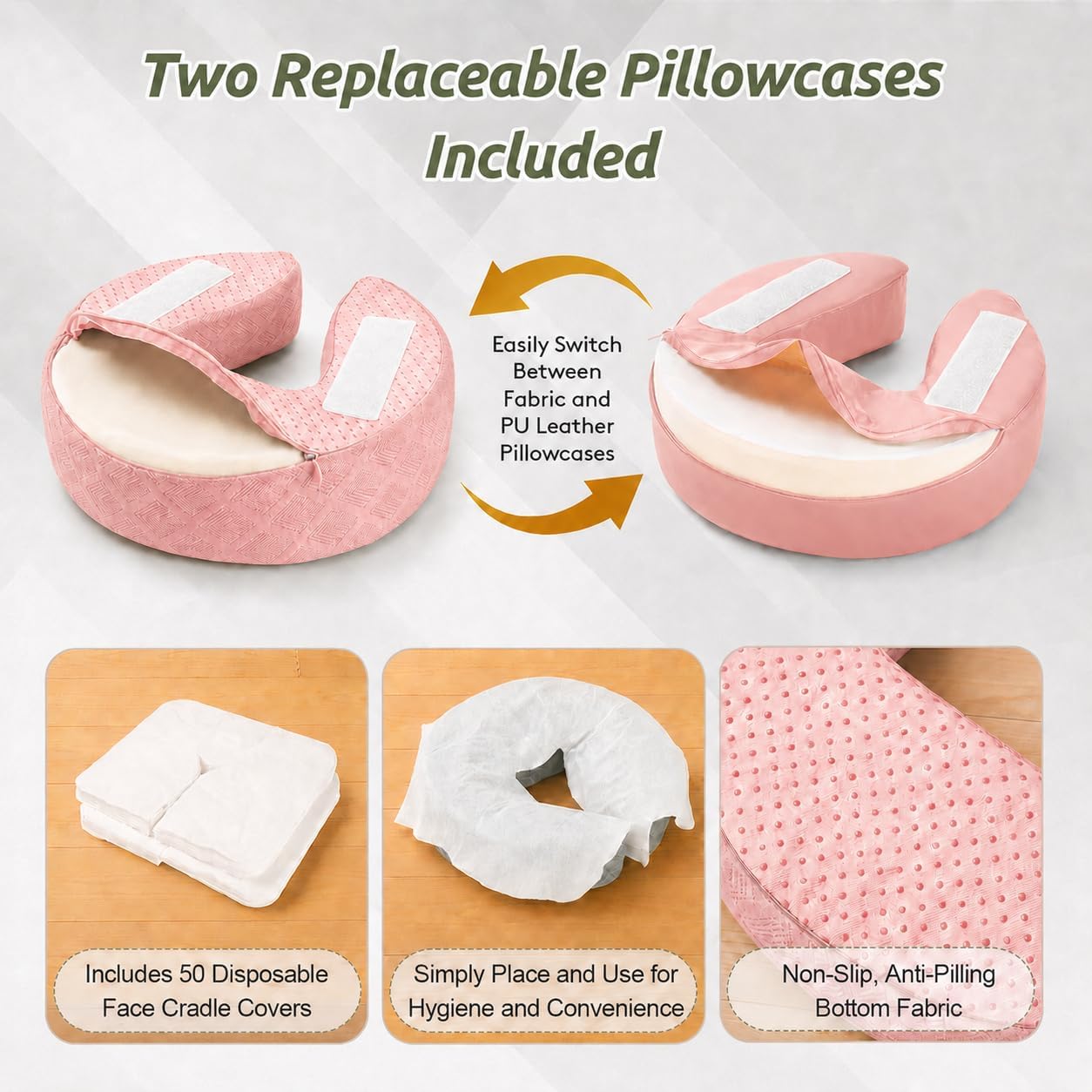 Massage Headrest for Bed for 6-17" Mattress for Home Spa