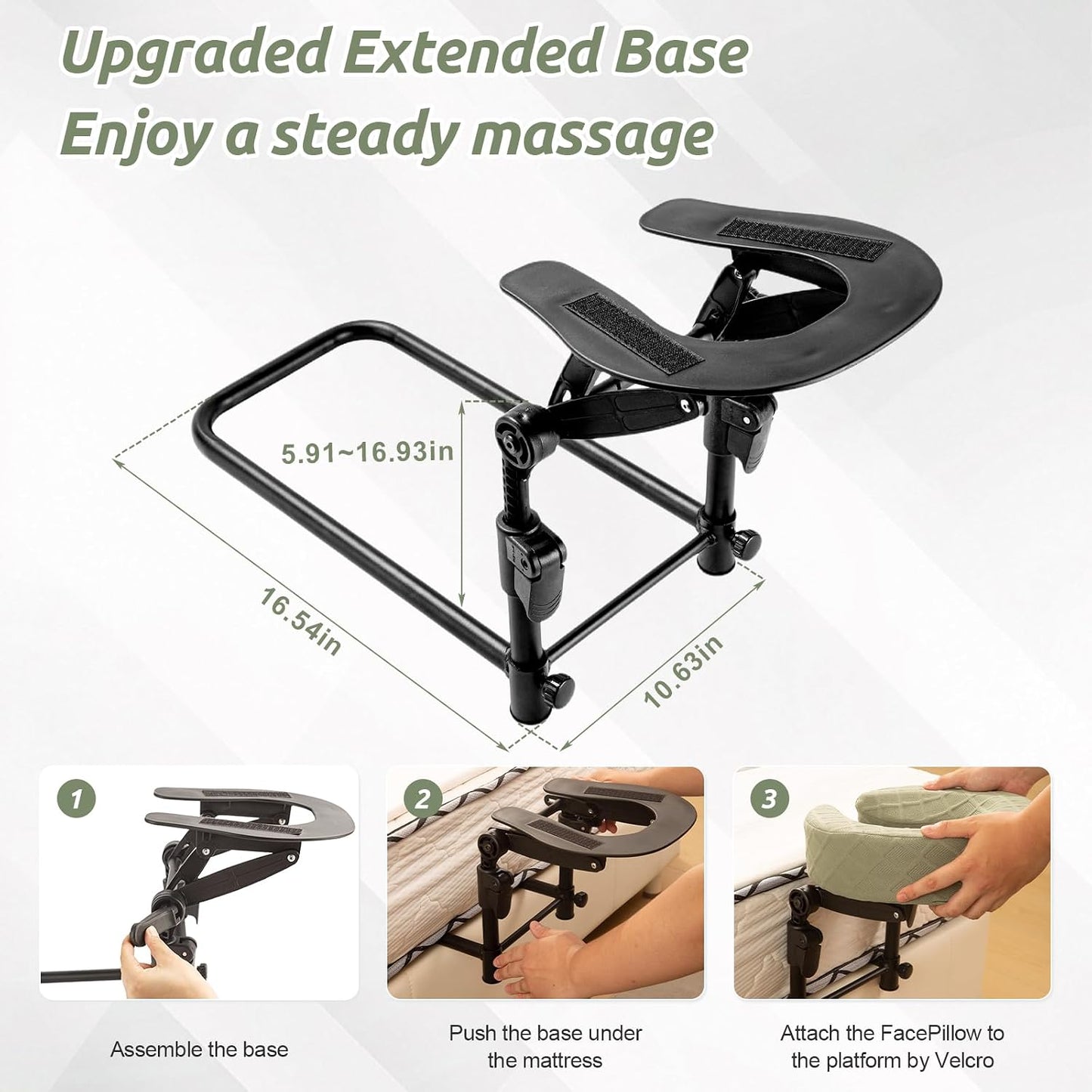 Massage Headrest for Bed for 6-17" Mattress for Home Spa