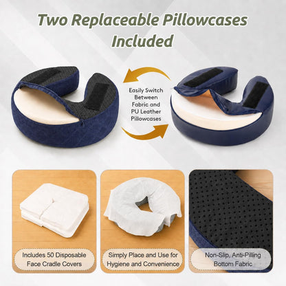 Massage Headrest for Bed for 6-17" Mattress for Home Spa