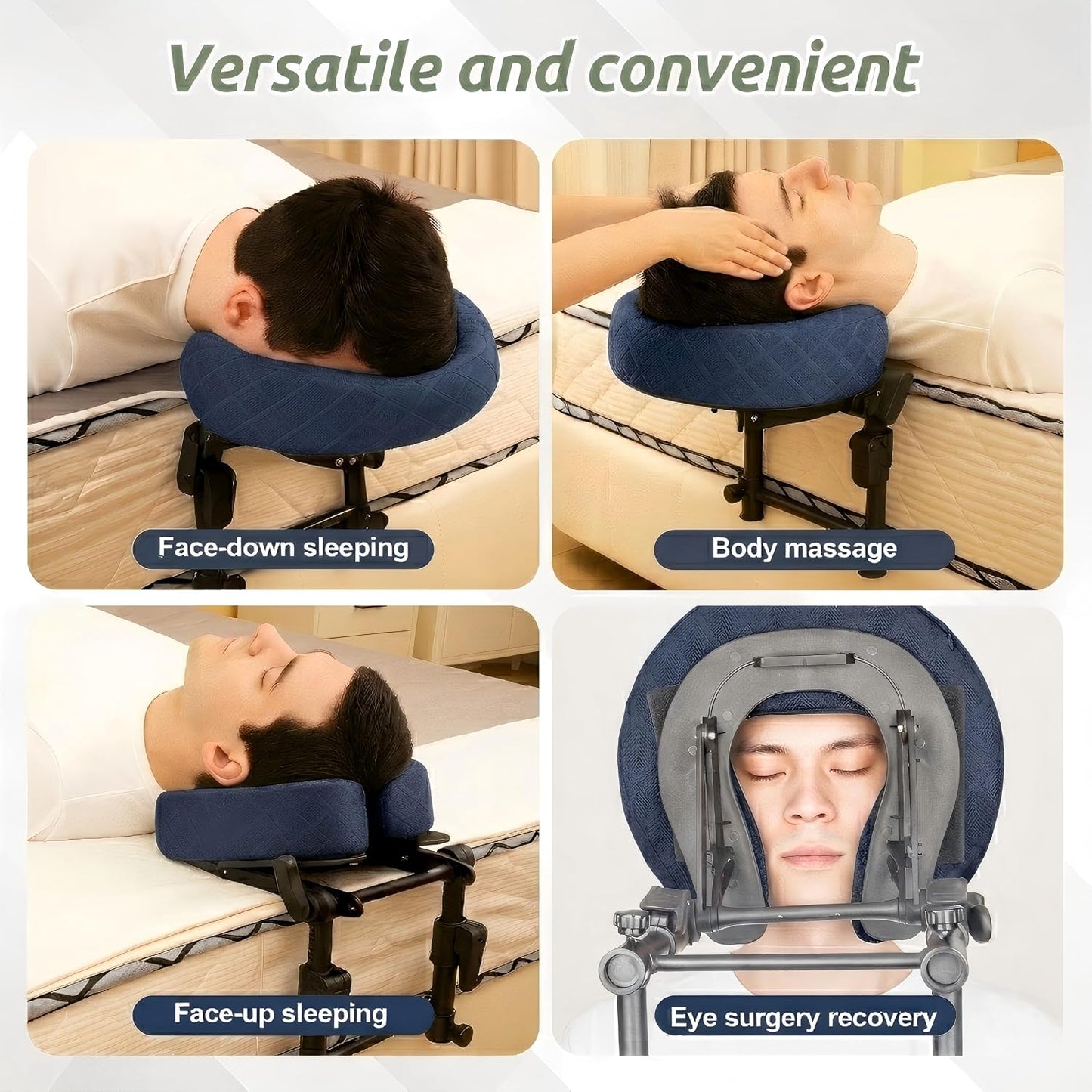 Massage Headrest for Bed for 6-17" Mattress for Home Spa